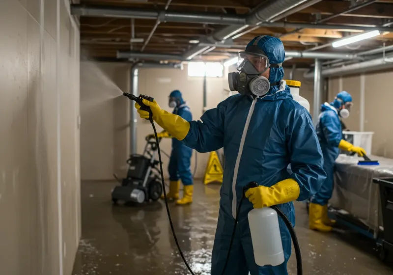Basement Sanitization and Antimicrobial Treatment process in Orangeburg, SC